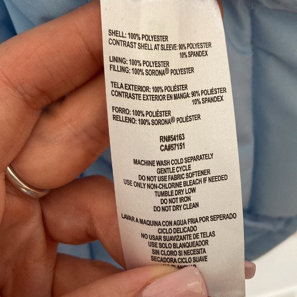 NWT Tommy Hilfiger Puffer Coat Women's Sz M Blue Cerulean - Picture 9 of 11